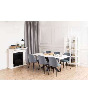 Tool INES hall/must, 49,2x57,5xH84cm, metalljalad