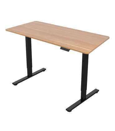 Töölaud ERGO FIT 1-motoriga 120x68xH71,5-116cm, tamm/must