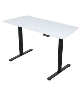Töölaud ERGO FIT 1-motoriga 120x68xH71,5-116cm, valge/must