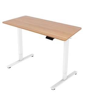 Töölaud ERGO FIT 1-motoriga 120x68xH71,5-116cm, tamm/valge