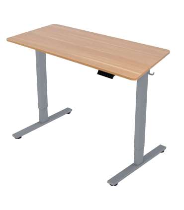 Töölaud ERGO FIT 1-motoriga 120x68xH71,5-116cm, tamm/hõbehall