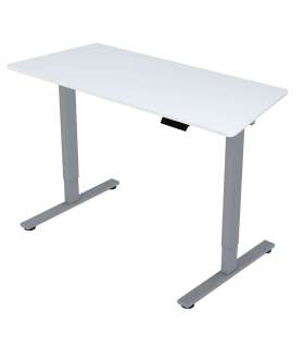Töölaud ERGO FIT 1-motoriga 120x68xH71,5-116cm, valge/hõbehall