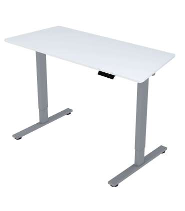 Töölaud ERGO FIT 1-motoriga 120x68xH71,5-116cm, valge/hõbehall