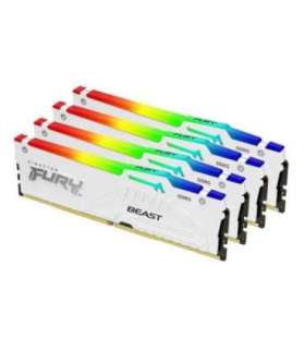 Kingston Technology FURY Beast 128GB 5200MT/s DDR5 CL40 DIMM (Kit of 4) White RGB XMP