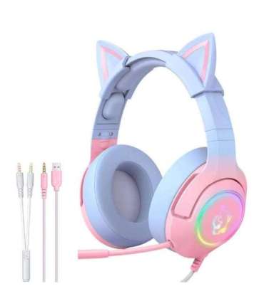Gaming headphones ONIKUMA K9 Pink/Blue