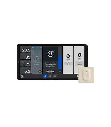 Dual Control Panel Shelly Wall Display X2 WiFi/BLU (silver) + BLU H&T