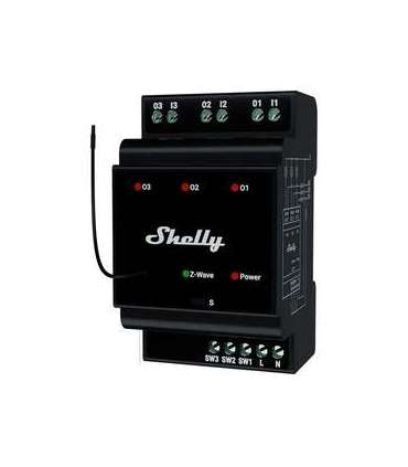 Shelly Qubino Wave Pro 3 Z-Wave 3 channel DIN rail relay