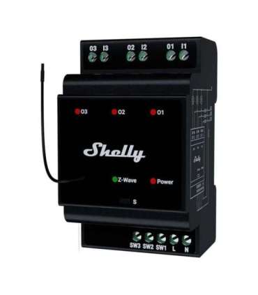 Shelly Qubino Wave Pro 3 Z-Wave 3 channel DIN rail relay