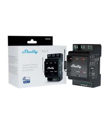 Shelly Qubino Wave Pro 3 Z-Wave 3 channel DIN rail relay