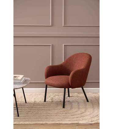 Tugitool SPENCER terrakota, 70x75xH75cm