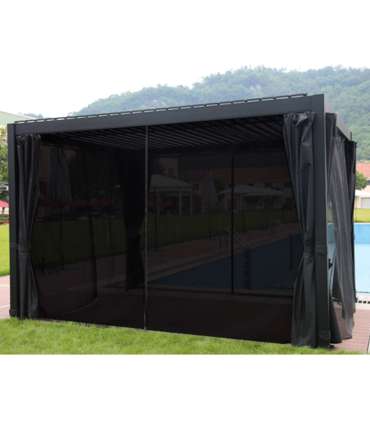 Varikatus MIRADOR-111 3x4m textilene seintega, tumehall