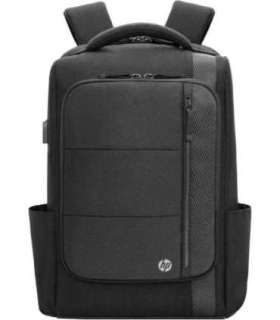 HP Executive 16 Backpack, Water Resistant, Expandable, Cable Pass-through USB-C port - Black, Grey