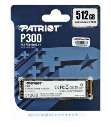 SSD PATRIOT P300 M.2 PCI-EX4 NVME 512GB