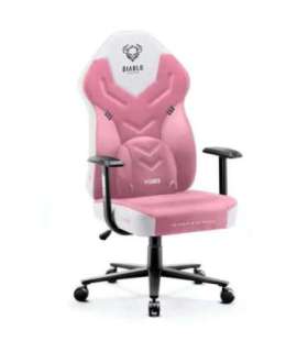 DIABLO X-GAMER gaming chair pink and white