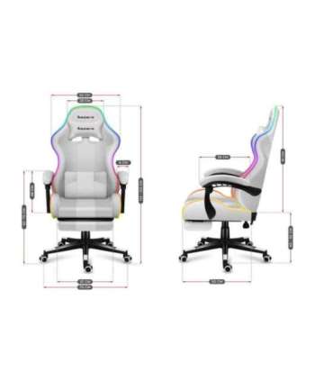 HUZARO FORCE 4.7 RGB White GAMING CHAIR