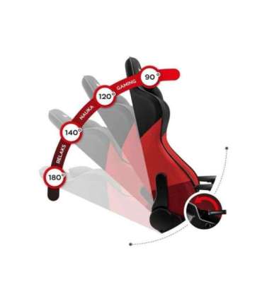 Huzaro Force 6.2 PC gaming chair Bucket (cradle) seat Black, Red
