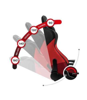 Huzaro Force 6.2 PC gaming chair Bucket (cradle) seat Black, Red