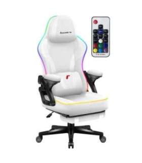 RGB White Mesh gaming chair