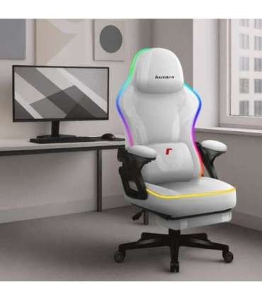 RGB White Mesh gaming chair