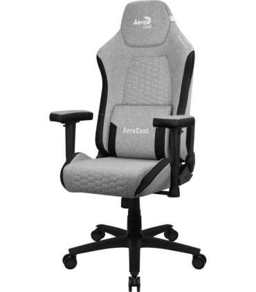 Aerocool CROWNASHGR, Ergonomic Gaming Chair, Adjustable Cushions, AeroWeave Technology, Grey