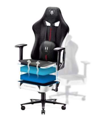 DiabloX-PLAYER 2.0. normal gaming chair white and black