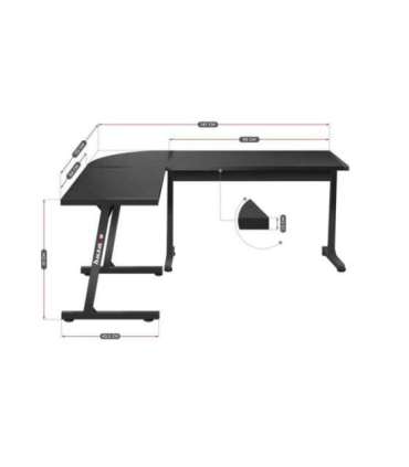 HUZARO HERO 6.0 BLACK GAMING DESK