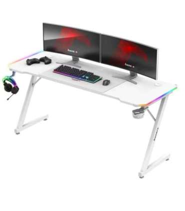 Huzaro Hero 4.8 White RGB - gaming desk