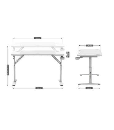 Huzaro Hero 2.6 White gaming desk