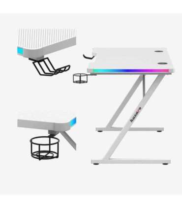 Huzaro Hero 2.5 White RGB gaming desk