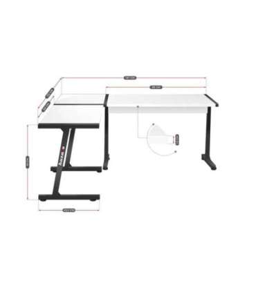 GAMING DESK HUZARO HERO 6.0 WHITE
