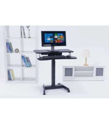 Maclean MC-835 Portable Desk Electric Height Adjustable 72 -122cm max. 37 kg Control Panel Sit Stand Work Station