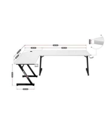 GAMING DESK HUZARO HERO 7.0 WHITE