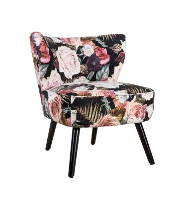 Кресло LA PERLA 63x73xH76см, материал покрытия: бархатная ткань, цвет: цветистый