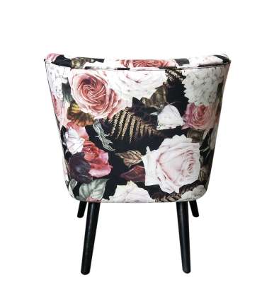 Кресло LA PERLA 63x73xH76см, материал покрытия: бархатная ткань, цвет: цветистый