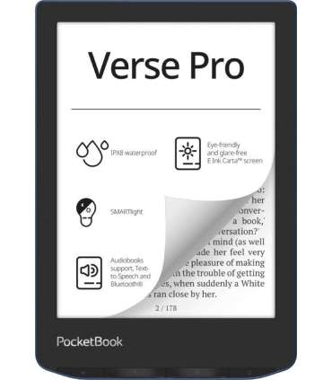 PocketBook Verse Pro e-book reader Touchscreen 16 GB Wi-Fi Black, Blue
