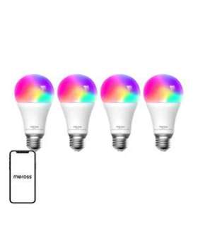 Meross MSL120 WiFi Smart LED Light Bulb (HomeKit) (four-pack)