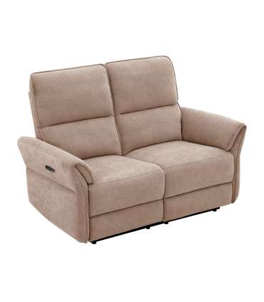 Diivan DAMIKA 2-kohaline elektriline recliner 143x92xH103cm, helepruun