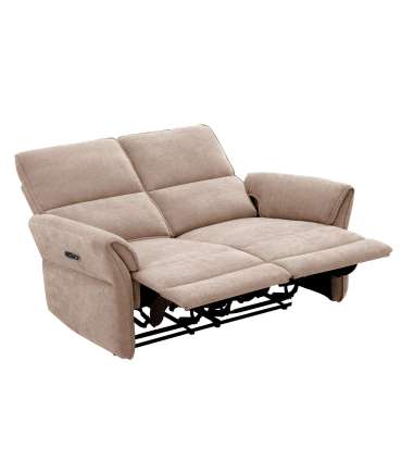 Diivan DAMIKA 2-kohaline elektriline recliner 143x92xH103cm, helepruun