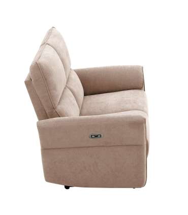 Diivan DAMIKA 2-kohaline elektriline recliner 143x92xH103cm, helepruun
