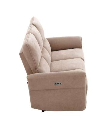 Diivan DAMIKA 3-kohaline elektriline recliner 200x92xH103cm, helepruun