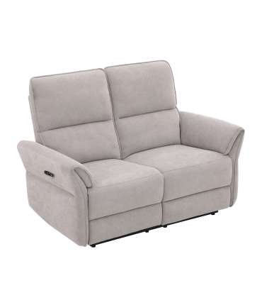Diivan DAMIKA 2-kohaline elektriline recliner 143x92xH103cm, hall