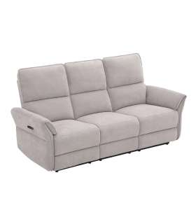 Diivan DAMIKA 3-kohaline elektriline recliner 200x92xH103cm, hall