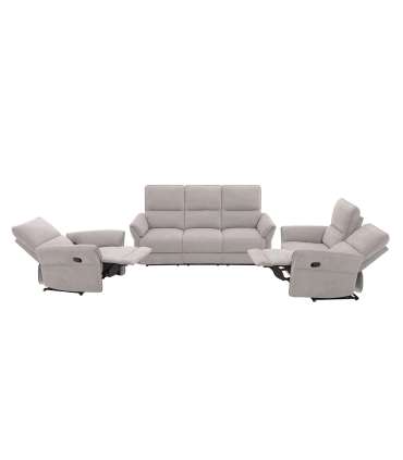 Diivan DAMIKA 3-kohaline elektriline recliner 200x92xH103cm, hall