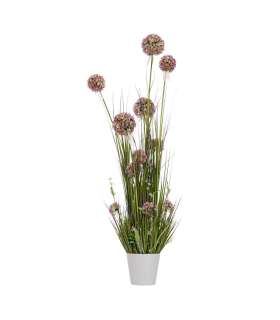 Kunstlill IN GARDEN H120cm, lilla allium, rohukõrred potis