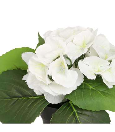 Kunstlill IN GARDEN H18cm, valge hortensia potis