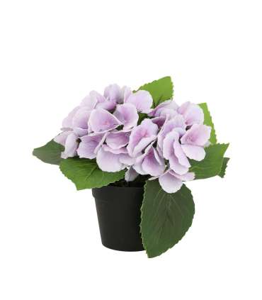 Kunstlill IN GARDEN H18cm, lilla hortensia potis