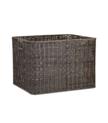 Korv BASILE 42,5x34xH30cm, tumepruun