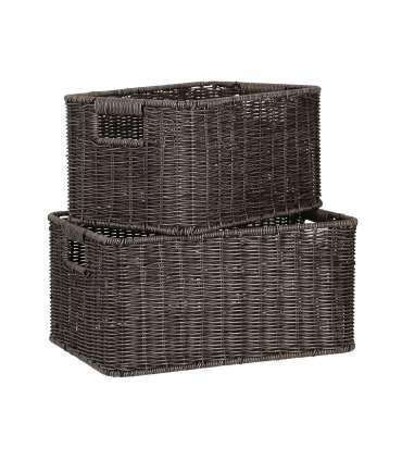 Korv BASILE 37x26xH18cm, tumepruun