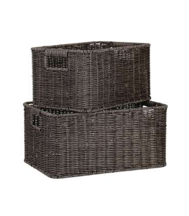 Korv BASILE 33x22xH17cm, tumepruun