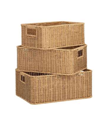 Korv BASILE 37x27xH15cm, helepruun